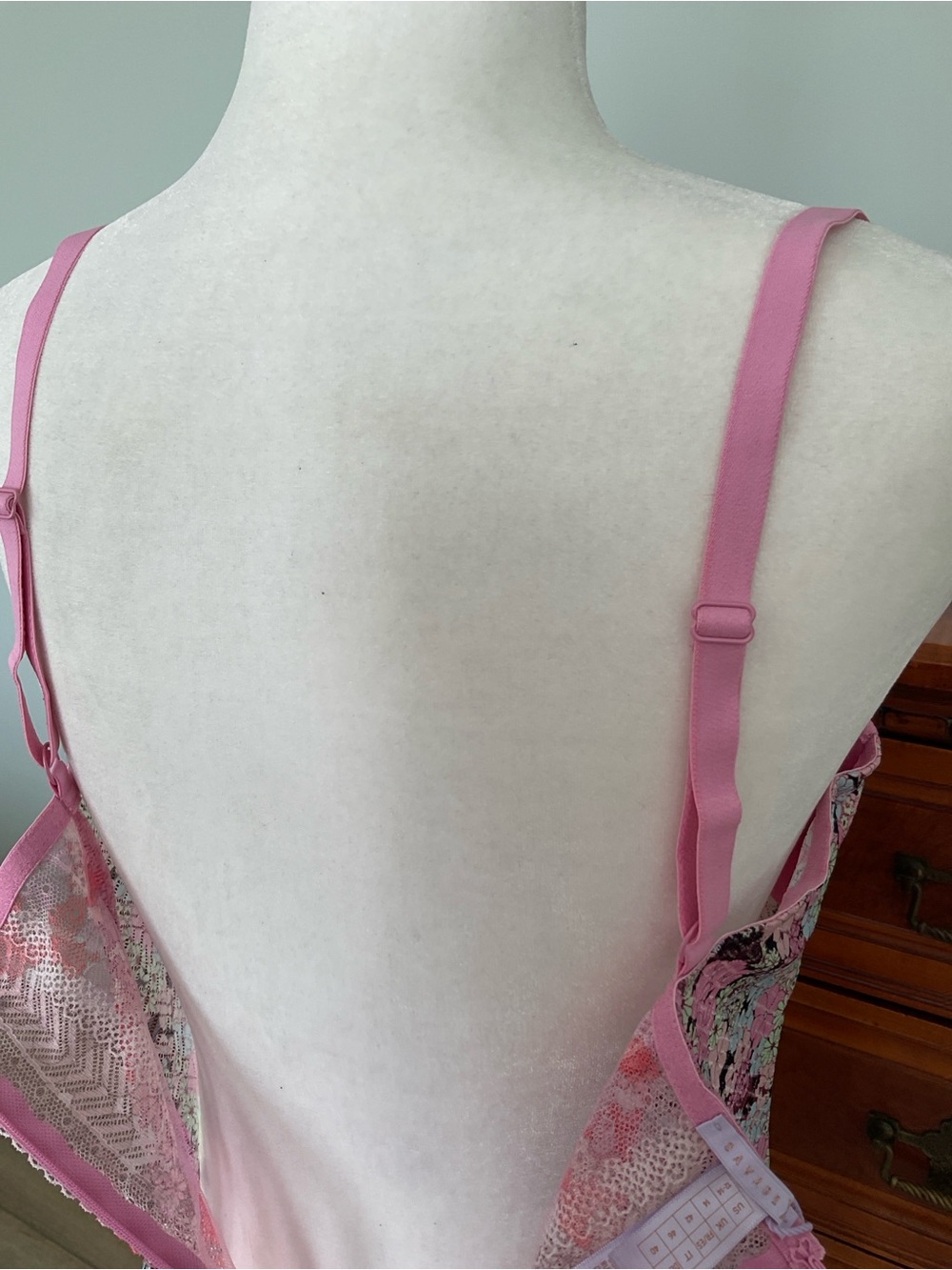 NWT Savage X Fenty by Rihanna Penthouse Sweet Lace Slip Pink Multi Size L - Picture 10 of 11
